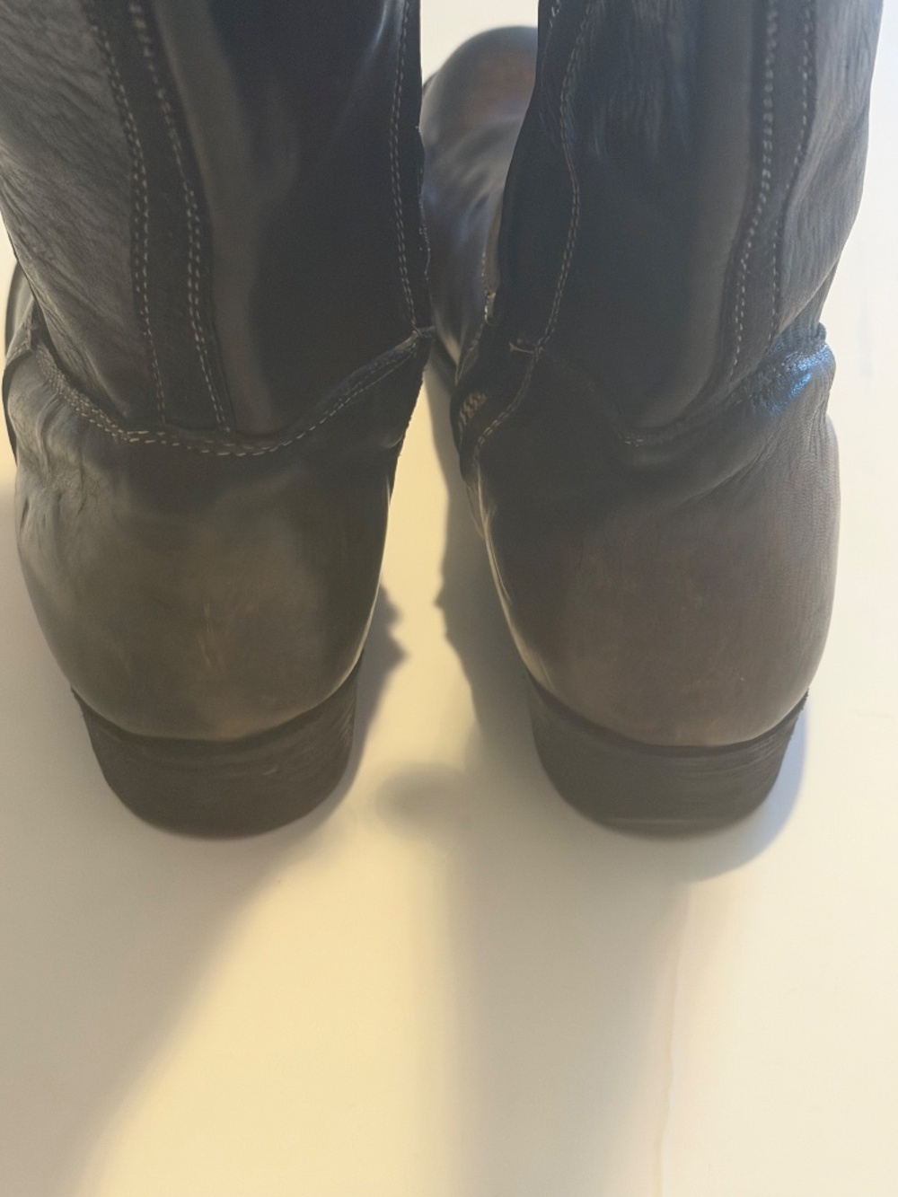 Women’s Brown Leather & Suede Tall Riding Boots – Size 38 - Picture 6 of 16